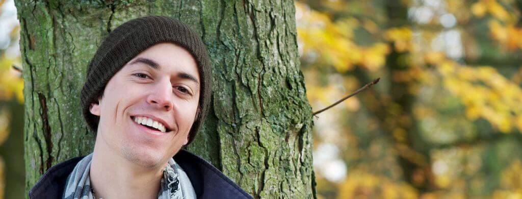 Stock image of a man smiling