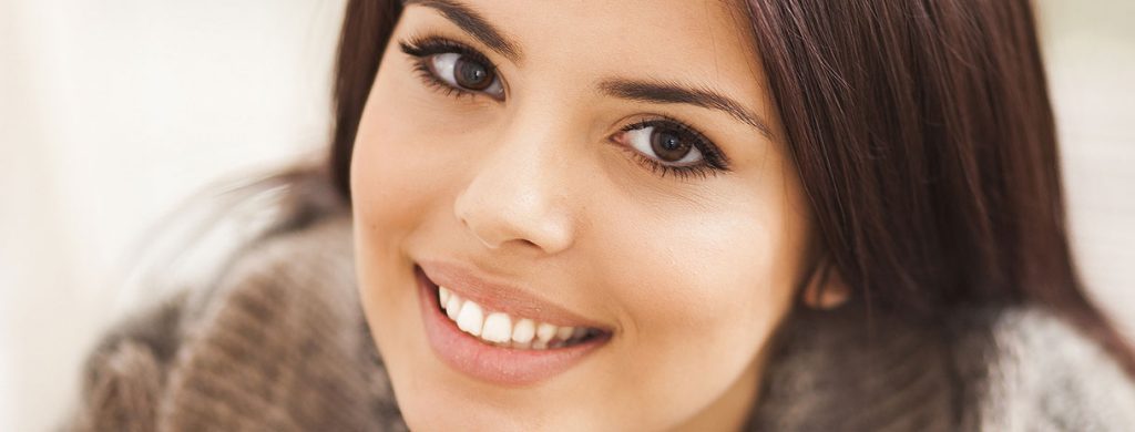 Stock image of a girl smiling