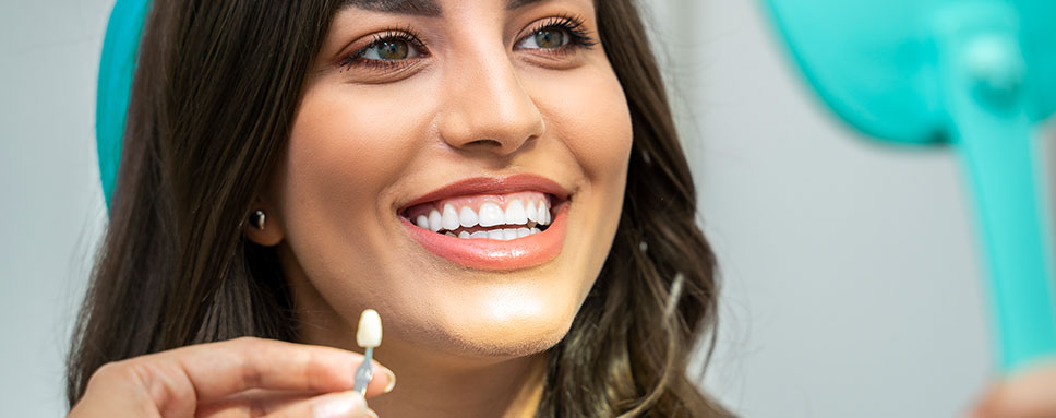 model showing teeth to doctor stock image